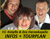 Link-Banner der des Kabarett-Ensembles "Fräulein Knöpfle und ihre Herrenkapelle".